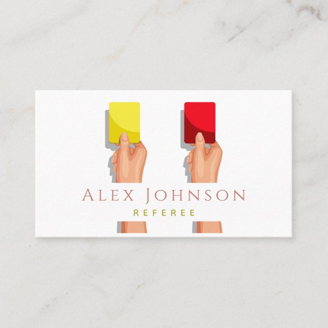 Yellow Red Card Soccer Referee Sports Game Ref (Front)