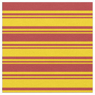 Yellow & Red Coloured Lines Fabric