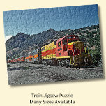 Yellow Red Diesel Locomotive Engine Train Railroad Jigsaw Puzzle<br><div class="desc">Yellow & Red Diesel Loco  Train Puzzle - see my store for more great Train Gifts</div>