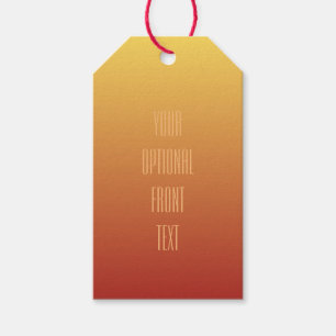 Yellow Red Gradient custom text gift tags