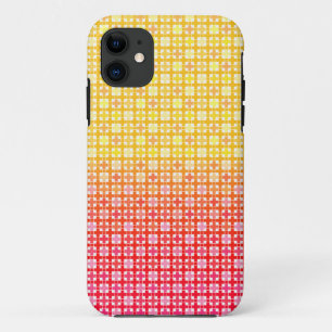 Yellow Red gradient plaid pattern Case-Mate iPhone Case