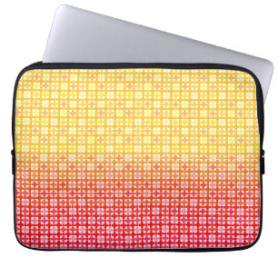 Yellow Red gradient plaid pattern Laptop Sleeve