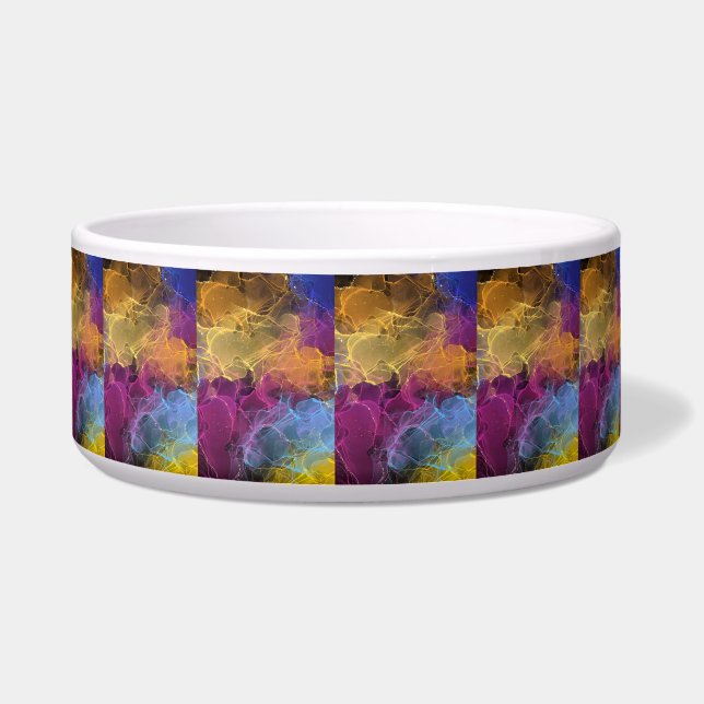 Yellow Red Green Blue Trinket Bowl  (Front)
