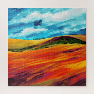 Yellow Red Hills Jigsaw Puzzle
