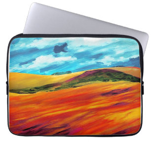 Yellow Red Hills Laptop Sleeve