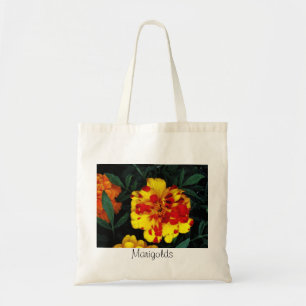 Yellow Red Marigolds Canvas Tote Bag