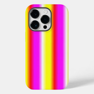 yellow red pink rainbow stripe Case-Mate iPhone 14 pro case