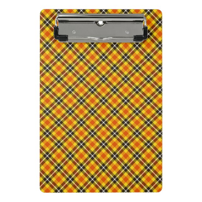 Yellow Red Plaid Texture Pattern-57577 Mini Clipboard (Front)