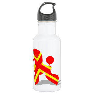 Yellow Red Poodle 532 Ml Water Bottle