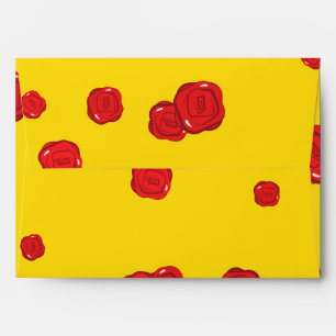 Yellow & Red Roses Whimsical Wonderland Envelope