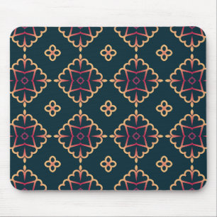yellow red seamless pattern on mouse pad