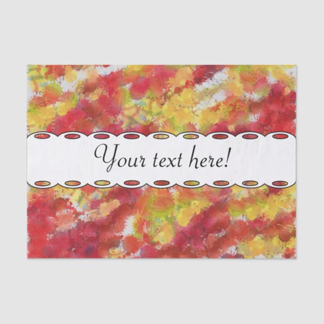Yellow red splatters tissue paper (Front)