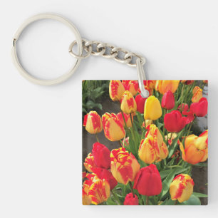 Yellow & Red Tulips Key Ring