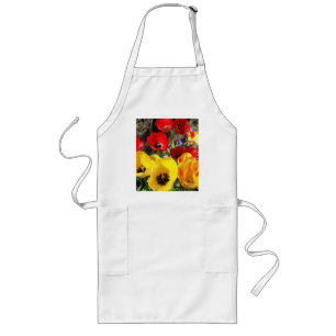 Yellow & Red Tulips Long Apron