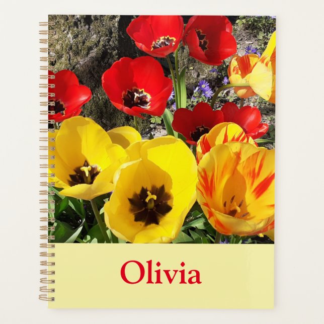 Yellow & Red Tulips  Planner (Front)