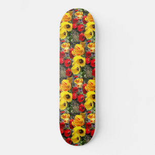 Yellow & Red Tulips Skateboard