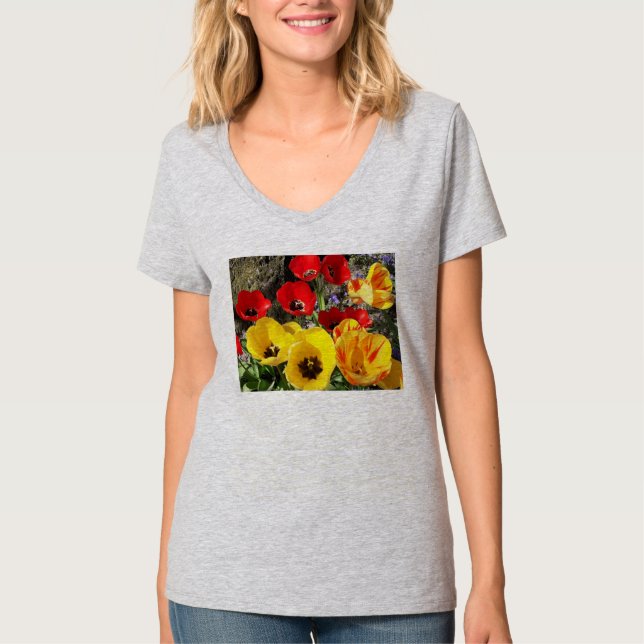 Yellow & Red Tulips T-Shirt (Front)