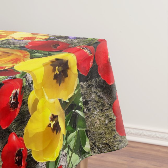 Yellow & Red Tulips  Tablecloth (In Situ)