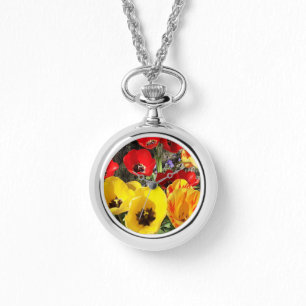 Yellow & Red Tulips Watch