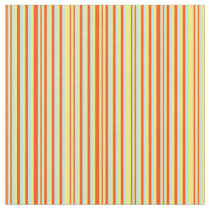 Yellow, Red & Turquoise Lines Pattern Fabric