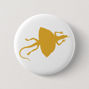 Yellow reptile 6 cm round badge