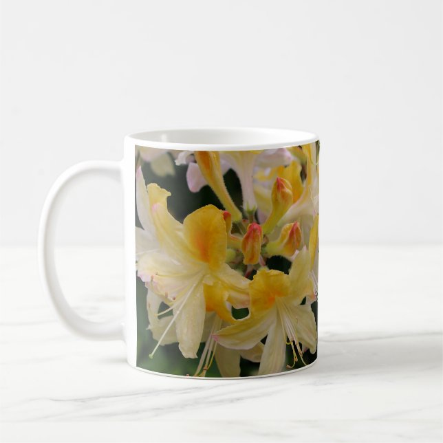 Yellow Rhododendron Flower Coffee Mug  (Left)