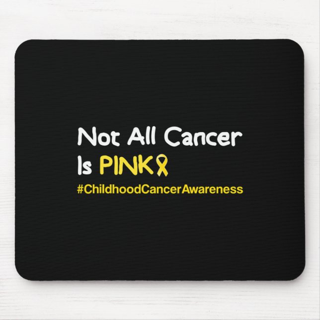 Yellow Ribbon  Childhood Cancer  For Kids Youth  Mouse Pad (Front)