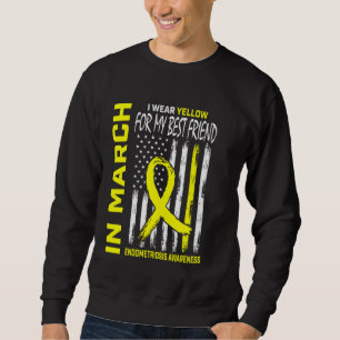 Yellow Ribbon Endometriosis Awareness Best Friend Sweatshirt