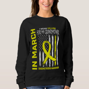 Yellow Ribbon Endometriosis Awareness Grandmother Sweatshirt