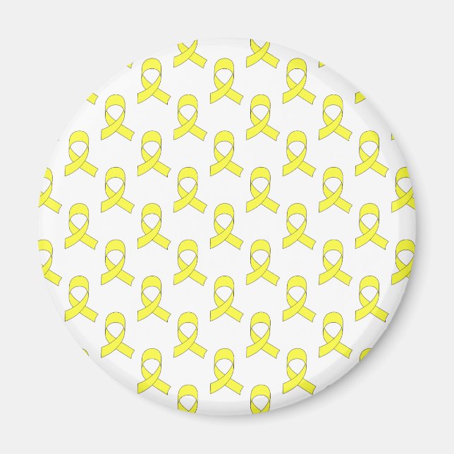 Yellow Ribbon Pattern Magnet (Front)
