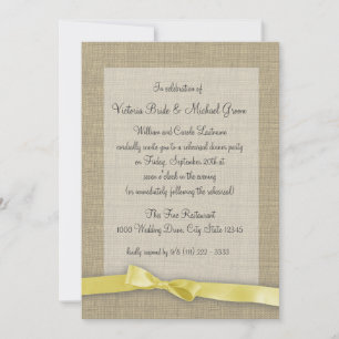 Yellow Ribbon Rehearsal Dinner Invitation