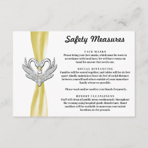 Yellow Ribbon Silver Swans Safety Measures Enclosure Card