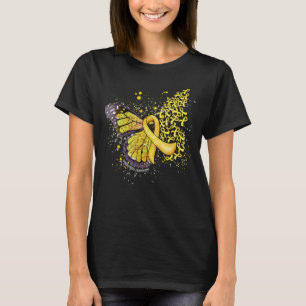 Yellow Ribbon Spina Bifida Awareness Dripping Butt T-Shirt