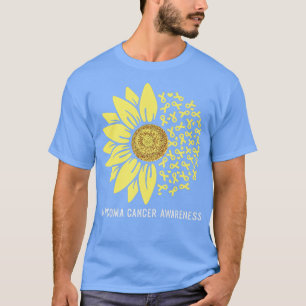 Yellow Ribbon Sunflower Sarcoma Cancer Awareness P T-Shirt