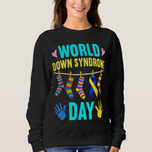 Yellow Ribbon World Down Syndrome Awareness Day Aw Sweatshirt