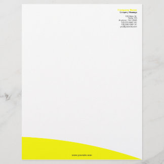 Yellow Rolling Hill Letterhead Template
