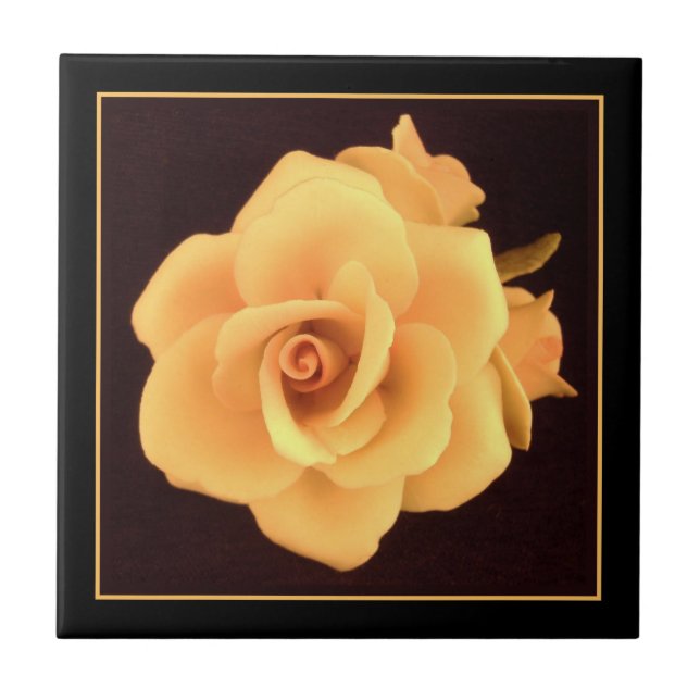 Yellow Rose, 2004 Photo. Tile (Front)