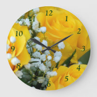 Yellow Rose #4 Clock- personalise as desired