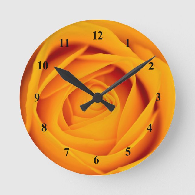 Yellow Rose Acrylic wall clock (Front)