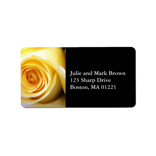 Yellow Rose Address Label (Front)