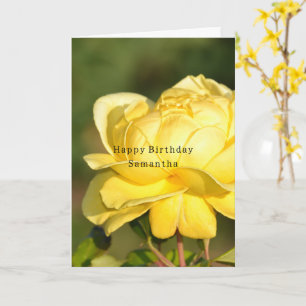 Yellow Rose Birthday (photography by me) Card