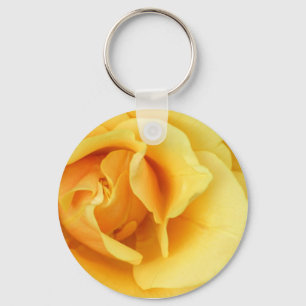 Yellow Rose Blossom Keychain