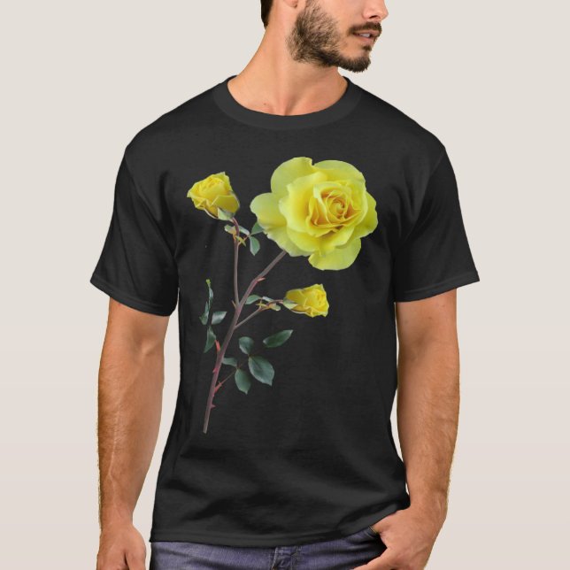 Yellow Rose  Botanical  for Women T-Shirt (Front)