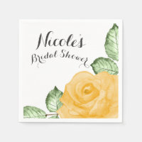 Yellow Rose Bridal Shower Elegant Party Wedding