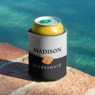 Yellow Rose Bridesmaid Can Cooler
