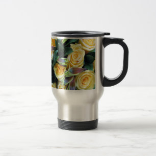 Yellow Rose Buds Travel Mug