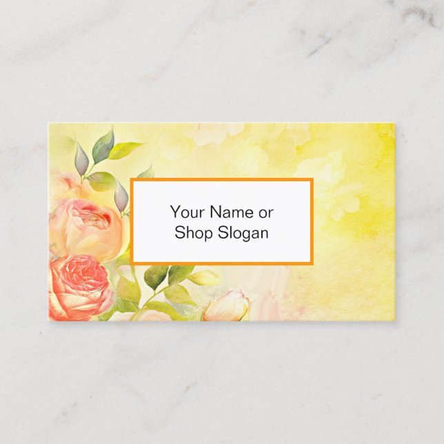 Yellow Rose Business Card (Front)
