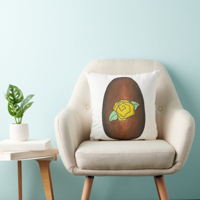 Yellow Rose Buttercream Easter Egg Candy Chocolate Cushion (Chair)