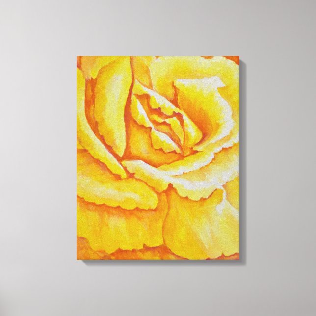 Yellow Rose Canvas Print (Front)