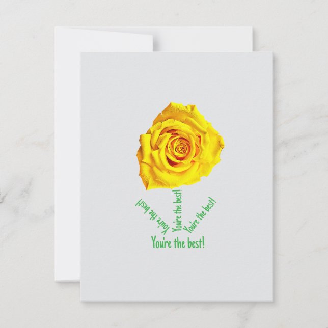 Yellow rose card (Front)